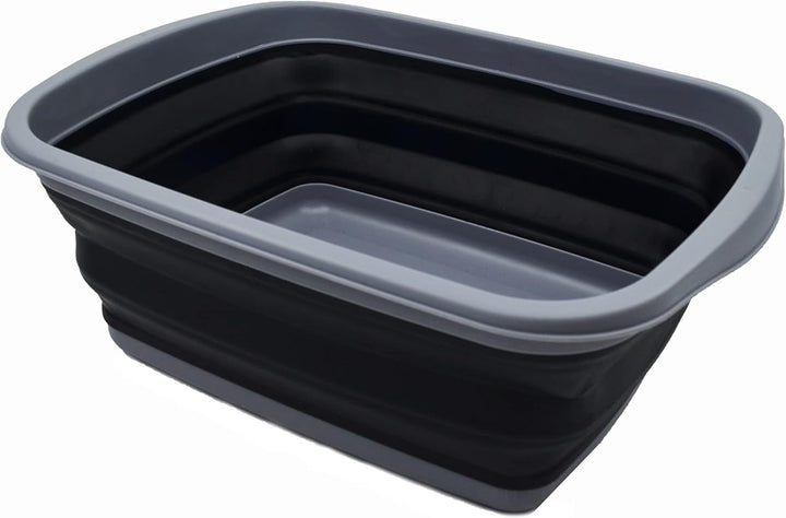SAMMART 10L Set mit 2 zusammenklappbaren Wannen – Faltbare Geschirrwanne – tragbares Waschbecken – p