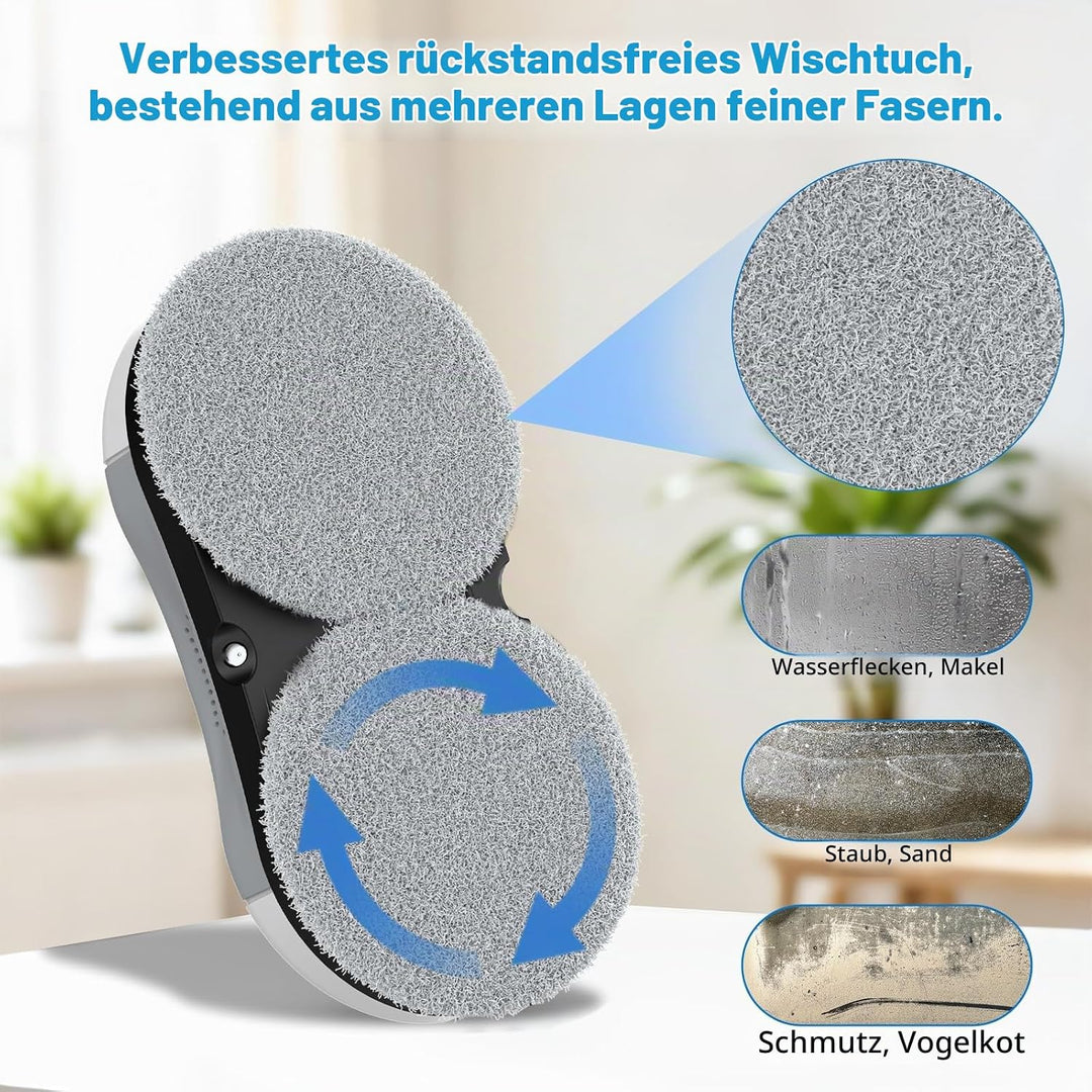 Fensterputzroboter,5600Pa Fensterroboter mit Fernbedienung und Kantenerkennungssystem, Fensterputzro