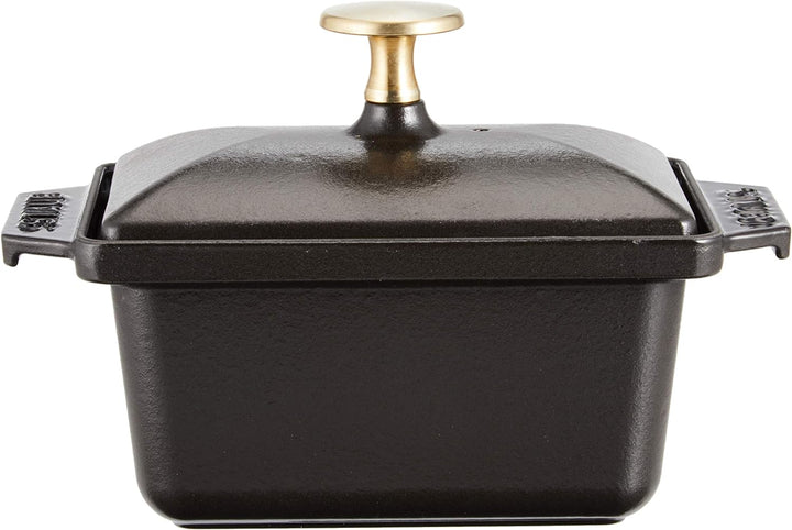 Staub 40509-571-0 Terrine, 15 x 11 cm, 0,7 L, Innen schwarz glänzend, schwarz