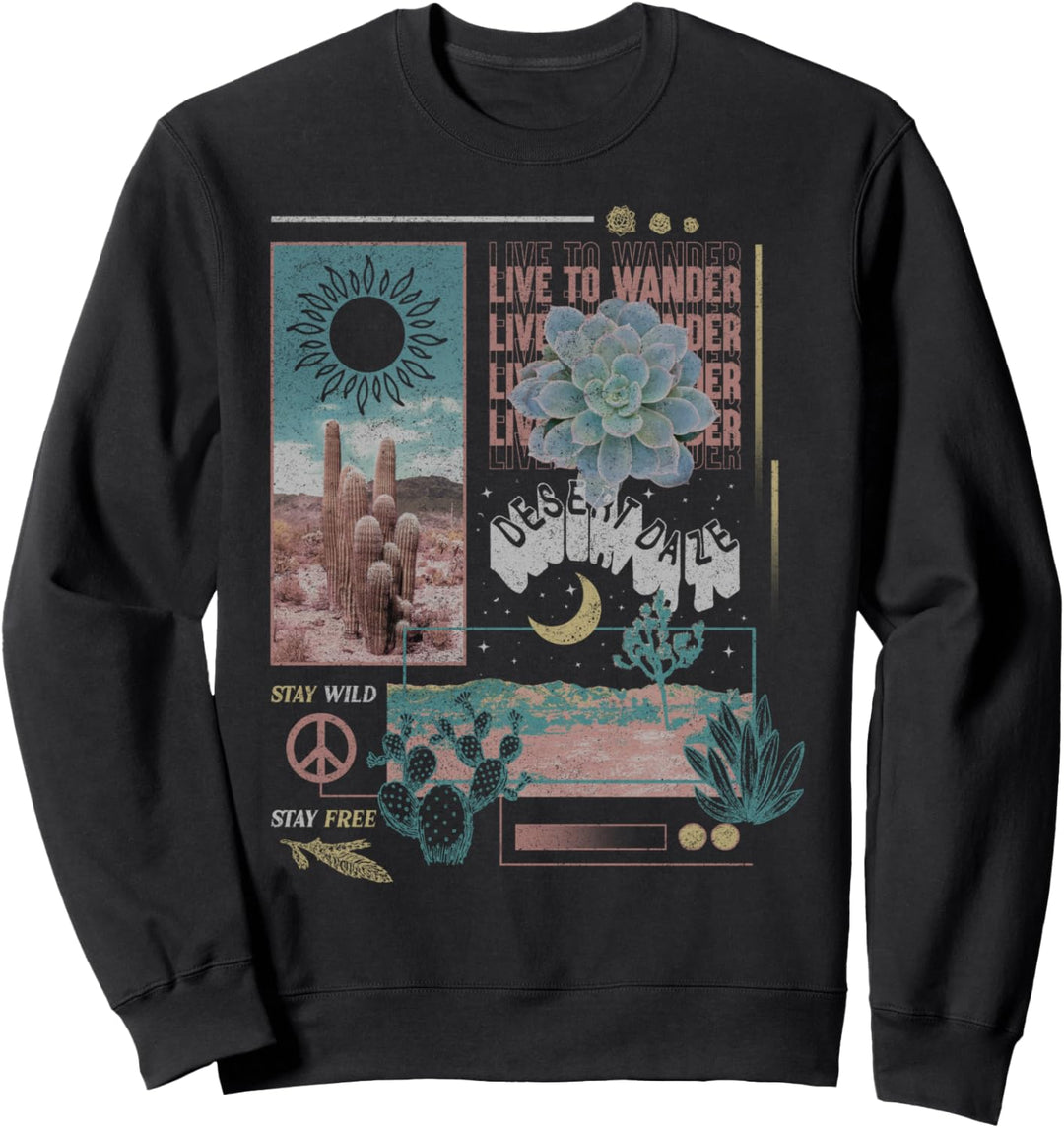 Trendy Desert Collage Sweatshirt