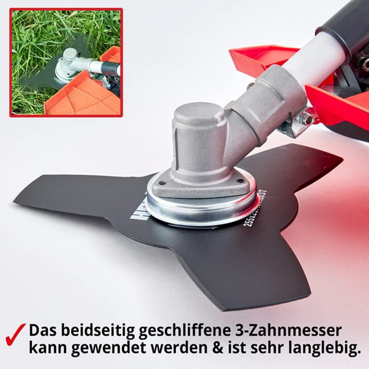 HECHT Elektro Freischneider Motorsense - leistungsstark mit 1400 Watt - 42 cm und 25,4 cm Schnittkre