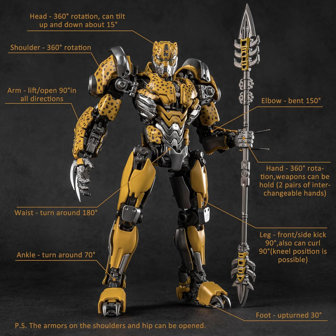 Transformers Spielzeug Cheetor, Hoch artikulierte 7.08 Inch No Converting Model Kit mit Hummelzubehö