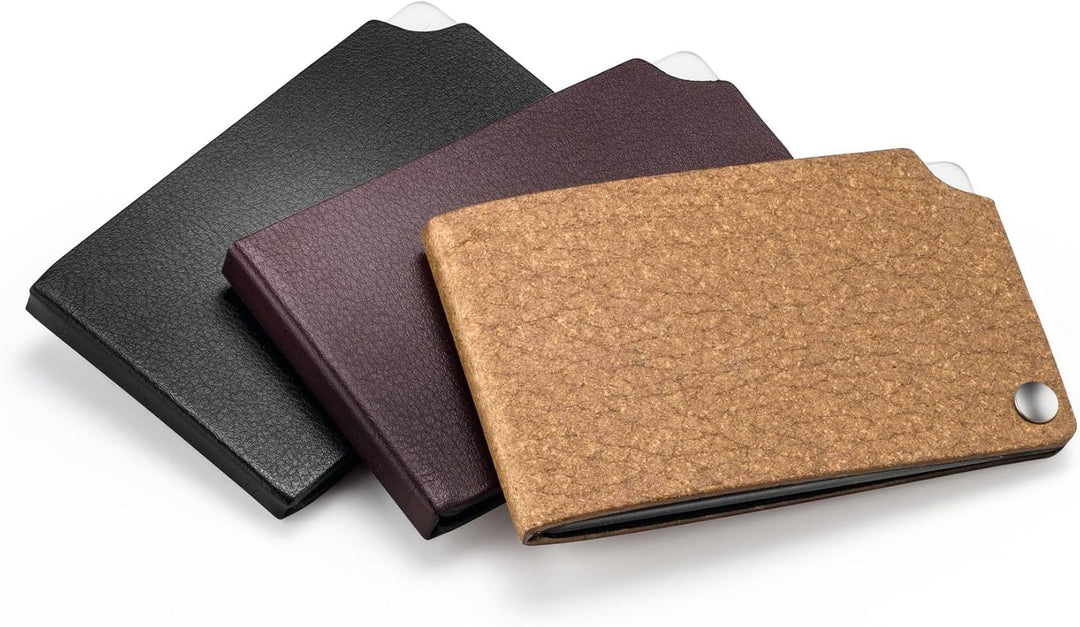 Eschenbach Optik Taschenlupe visoPOCKET mit 2,5X-Vergrösserung im Scheckkartenformat mit Lederetui (