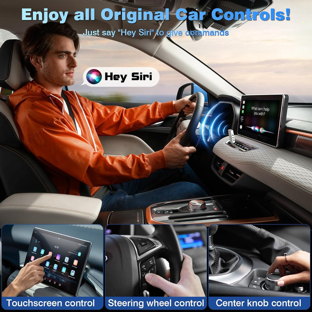 Wireless Carplay Adapter, 2 in 1 Android Auto&Carplay Wireless Adapter, Upgrade von Wired CarPlay au