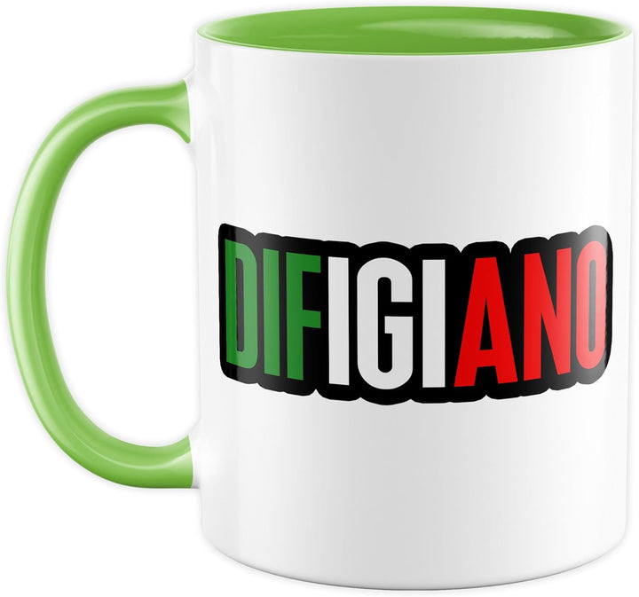Bayern Tasse mit Spruch – Geschenk Difigiano – Kaffeetasse 330ml aus Keramik – Bayerisch Italien Wor
