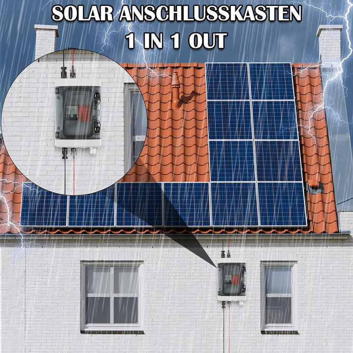 Solar PV Anschlusskasten DC 1000V 1-String Photovoltaik 4-Module IP65 PV Überspannungsschutz Wasserd