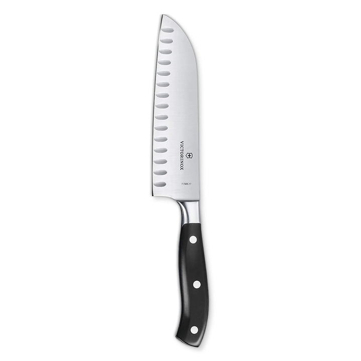 Santokumesser, geschmiedet, mit Kullenschliff,