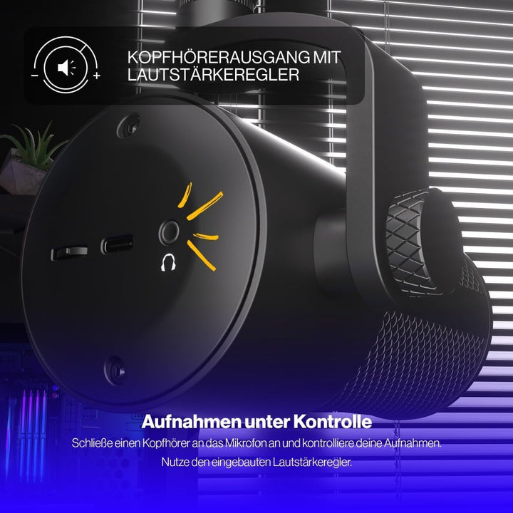 ENDORFY Solum Studio, Studio Quality high-Resolution Recording, tap-to-Mute with Ring LED Indicator,