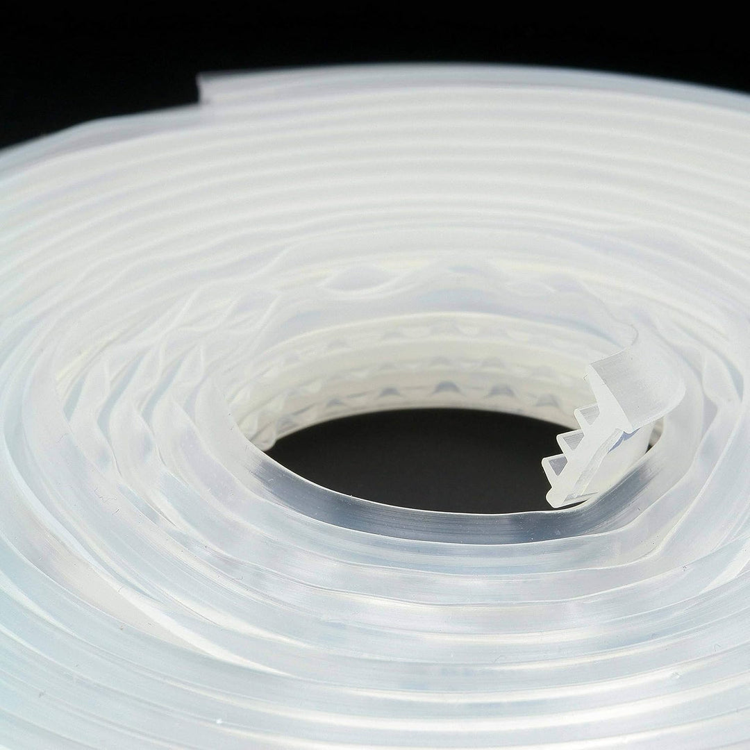 Schmutzlippe Silikon 4,5m lang 4 Lamellen für Glas-Boden-Platte Boden unter KaminofenStaubfrei 3-4mm