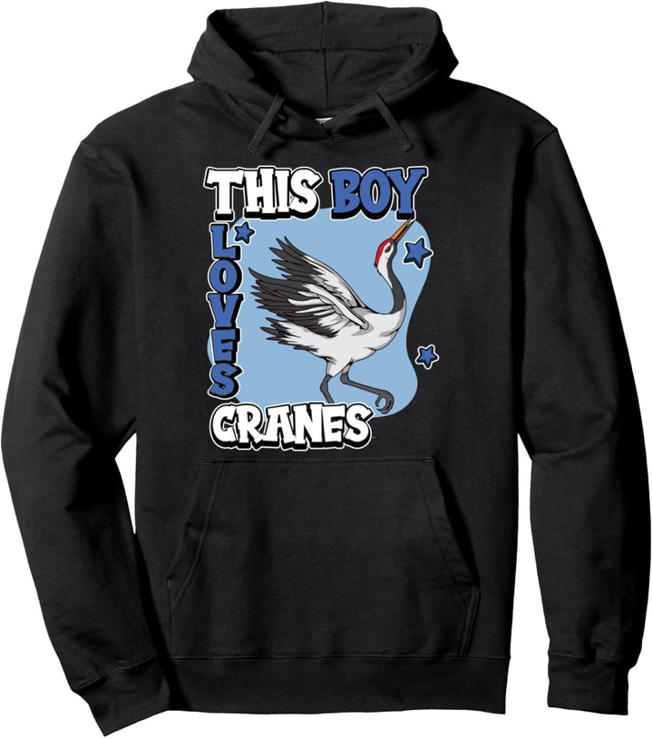 Jungen This Boy Loves Cranes Kranich Pullover Hoodie