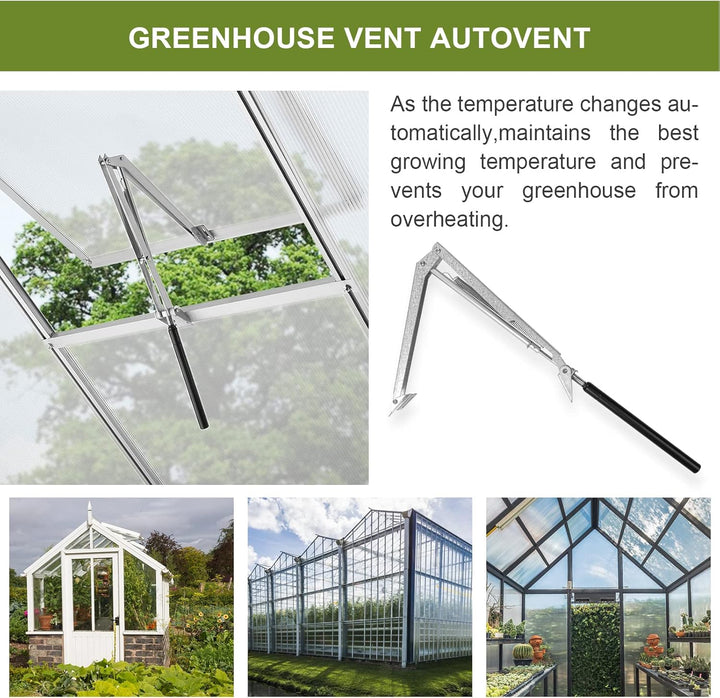 Sonnewelt 2×Fensteröffner Automatischer Fensteröffner für alle Gewächhäuser 7 kg Hubkraft 45cm Öffnu