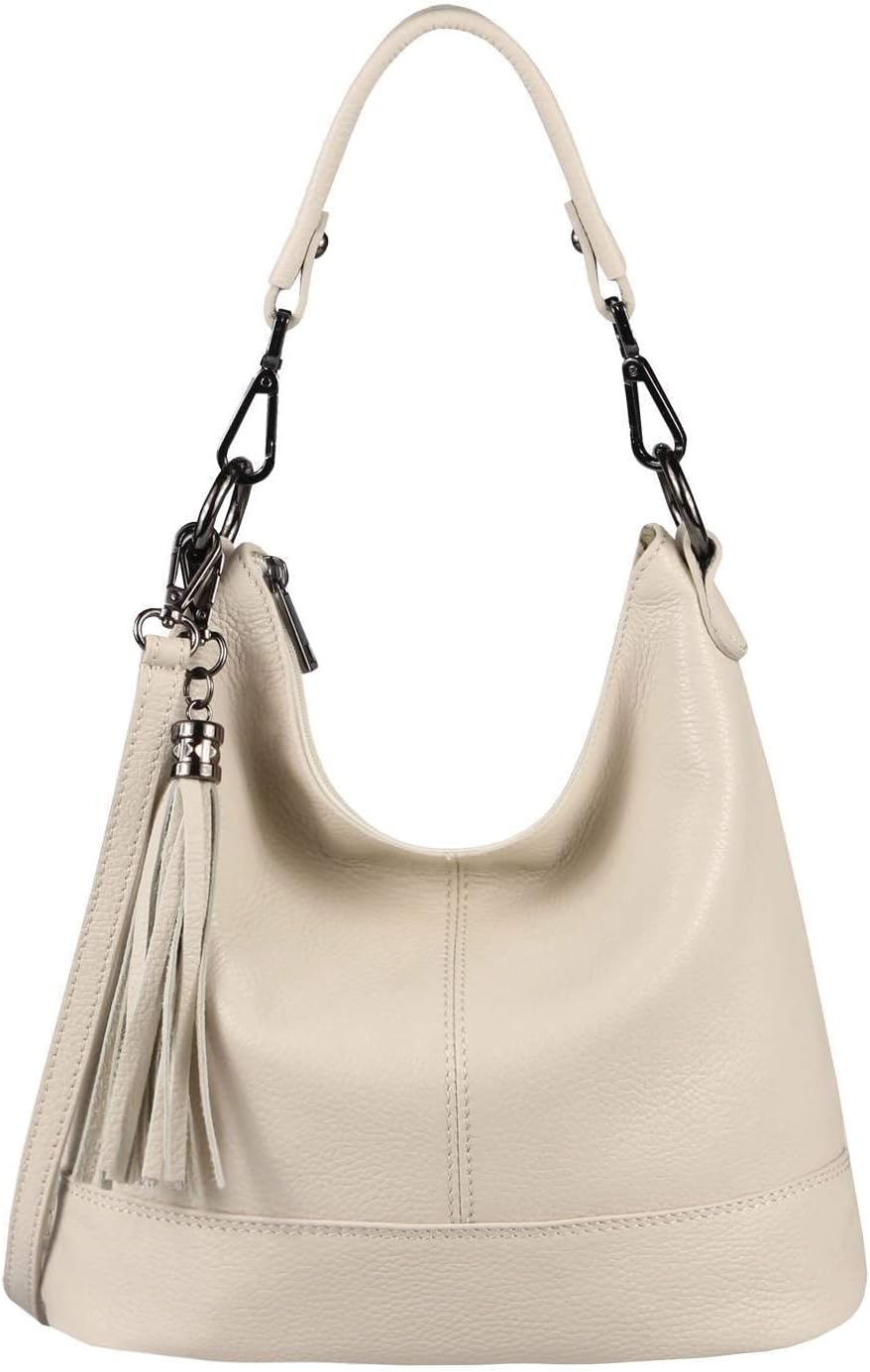 OBC Made in Italy Damen Leder Tasche Umhängetasche Shopper Schultertasche Handtasche Crossbody City