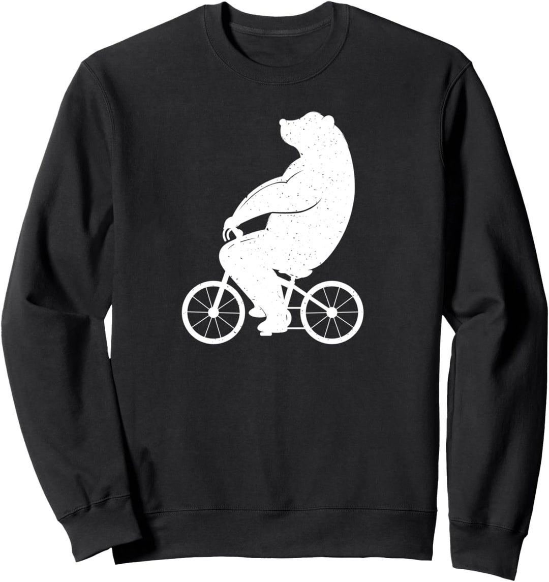 Bär auf Fahrrad Radfahrer Fahrrad Cycle Outfit Sweatshirt