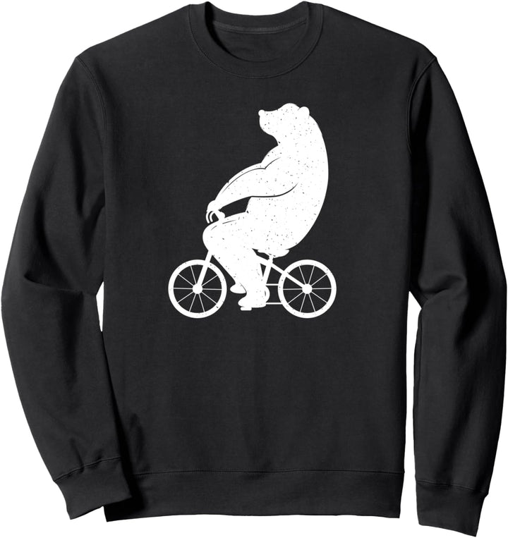 Bär auf Fahrrad Radfahrer Fahrrad Cycle Outfit Sweatshirt