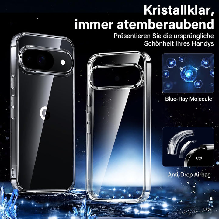 UniqueMe für Google Pixel 9 Hülle,5-in-1-Set Handyhülle für Google Pixel 9 Case Rundumschutz Schutzh