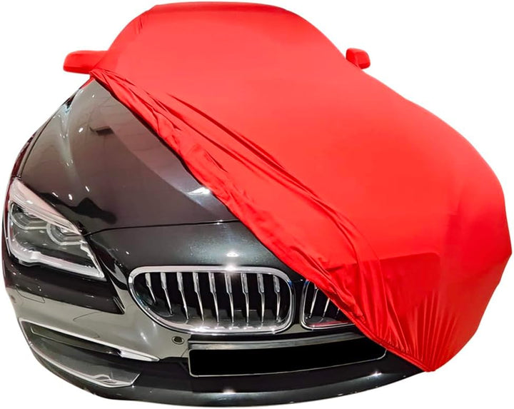 Indoor Autoabdeckung kompatibel mit BMW 6-Series Coupe (F13) mit Spiegeltaschen SUPER Soft Stretch