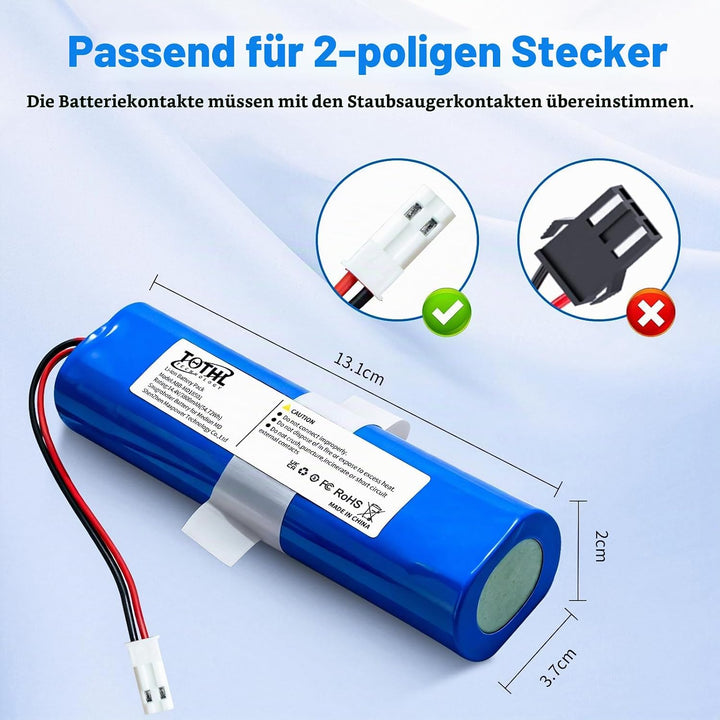 Akku kompatibel mit Medion MD 18500, 18501, 18600 Staubsaugern, Haushaltsreinigern und Haushaltsrobo