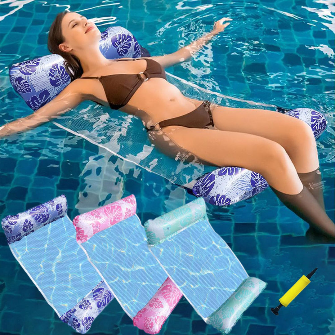 Pool Aufblasbare Schwimmsitze,2/3 Stück Aufblasbare Hängematte Pool Float Wasserhängematte Luftmatra
