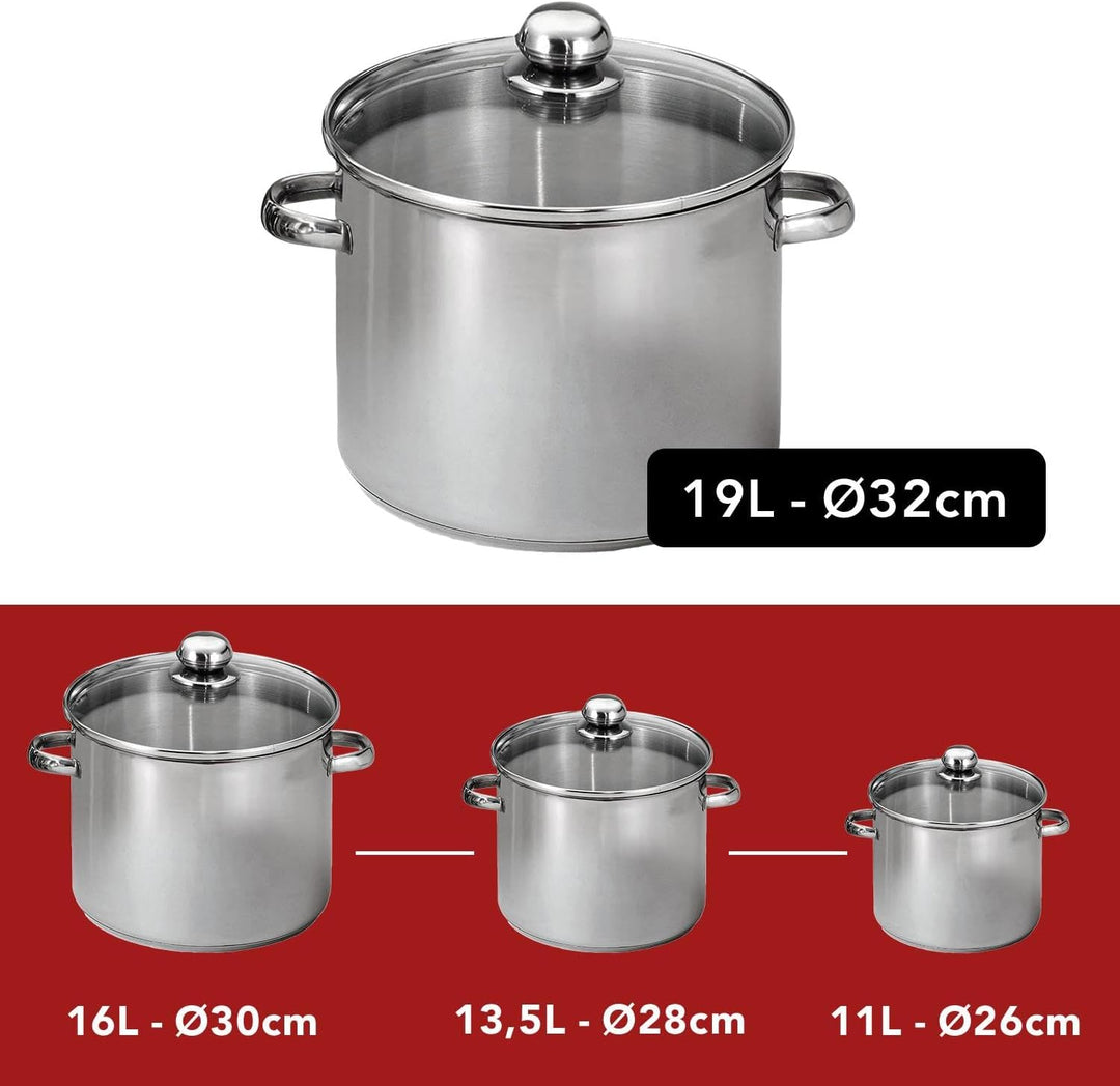 Baumalu 220565 Simmertopf, edelstahl 18/10 1.50 Liter 16 cm rund