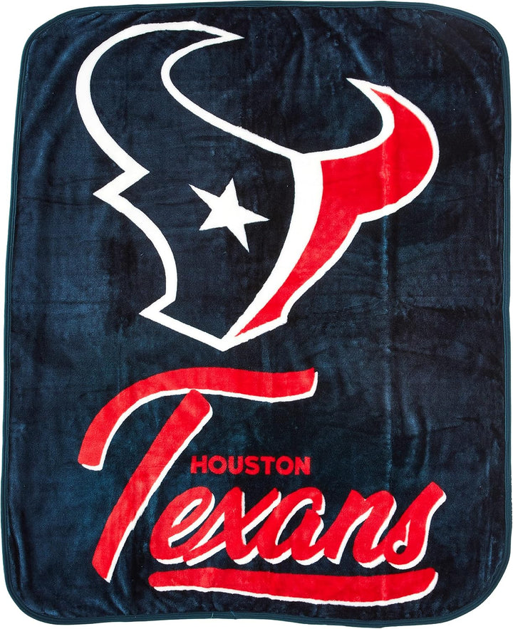 Officially Licensed NFL Grand Stand Plush Raschel Throw Blanket, 50" x 60" Arizona Cardinals, Arizon