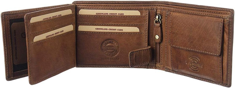 Greenland Nature Soft & Safe Geldbörse RFID Leder 12 cm
