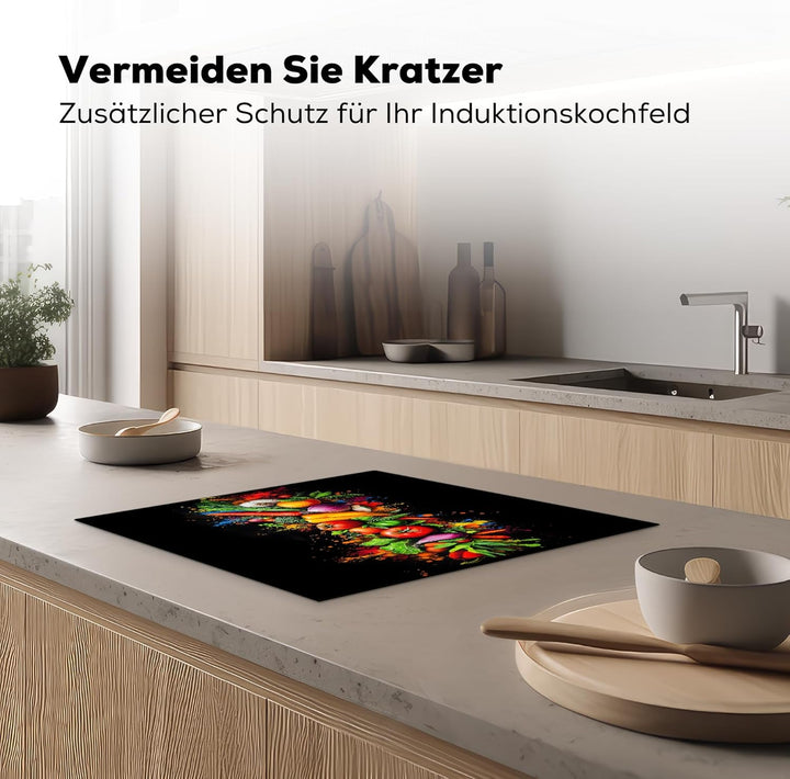 KitchenYeah© Herdabdeckplatte 59x51 cm Einteilig Induktionsmatte Küche Abdeckung Ceranfeld Herd Abde