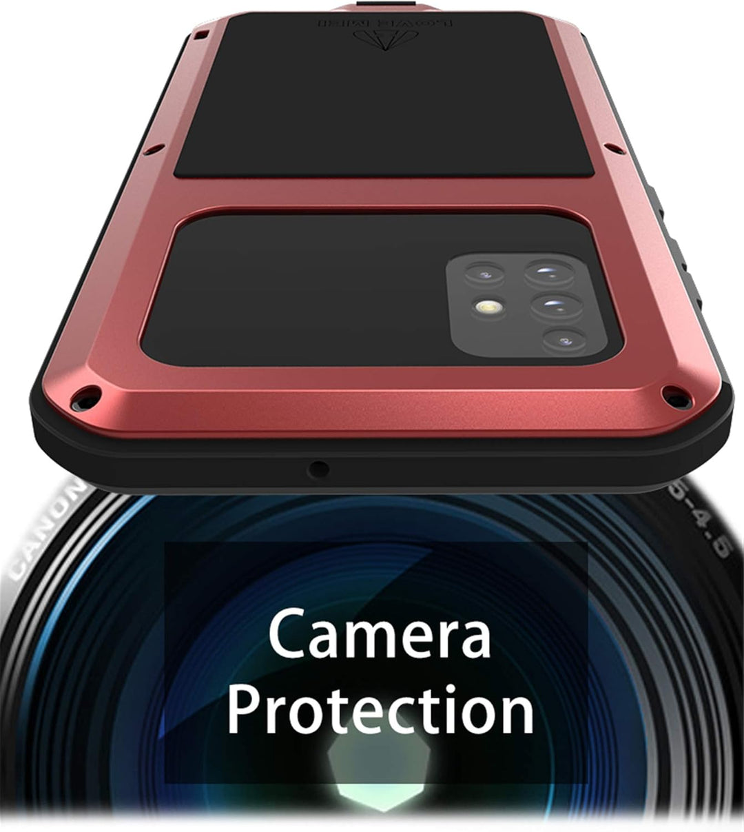 Samsung Galaxy A51 Metall hülle, Powerful Hybrid Schutz stossfest wasserdicht staubdicht Metal Case