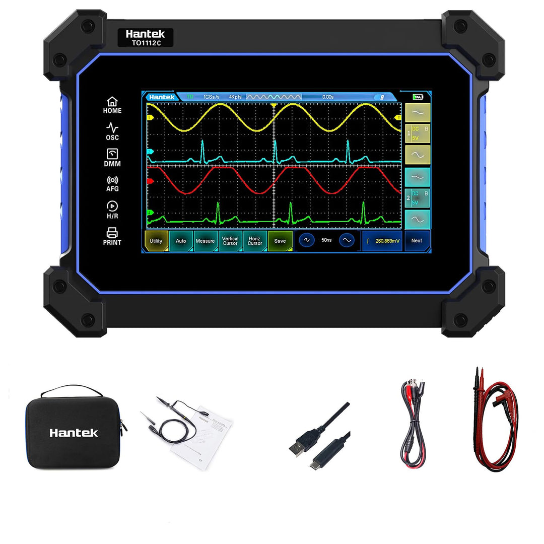 Hantek TO1112C Touch-Screen Digital Oszilloskop 2 Kanäle 110 MHz Hanheld Tablette Digital Oszillosko
