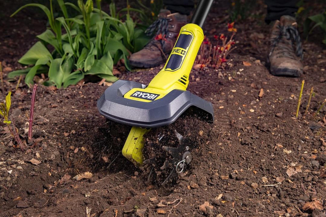 RYOBI 18 V ONE+ Akku-Bodenhacke RY18CVA-0 (Kultivierungstiefe 10cm, Kultivierungsbreite 20cm, Motord