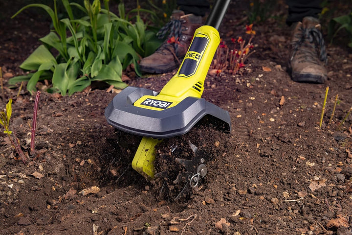 RYOBI 18 V ONE+ Akku-Bodenhacke RY18CVA-0 (Kultivierungstiefe 10cm, Kultivierungsbreite 20cm, Motord