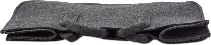 Relaxdays 2 x Kaminholztasche, faltbar, flexibel, Griff, 27 Liter, Filz, Aufbewahrungskorb, HBT: 25