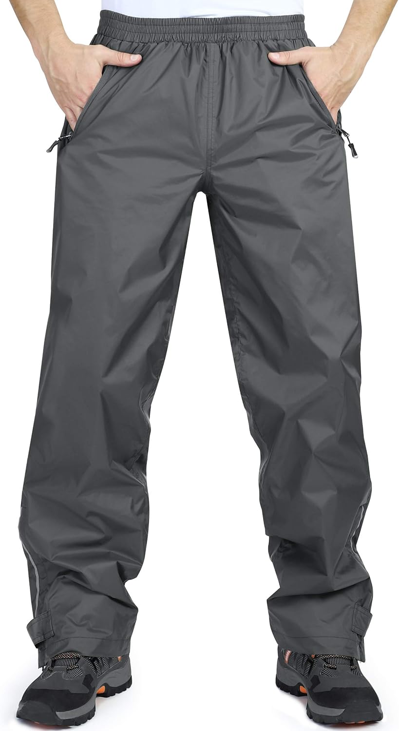 33,000ft wasserdichte Regenhose für Herren Leichte Regenhose Winddichte Outdoorhose zum Wandern Camp