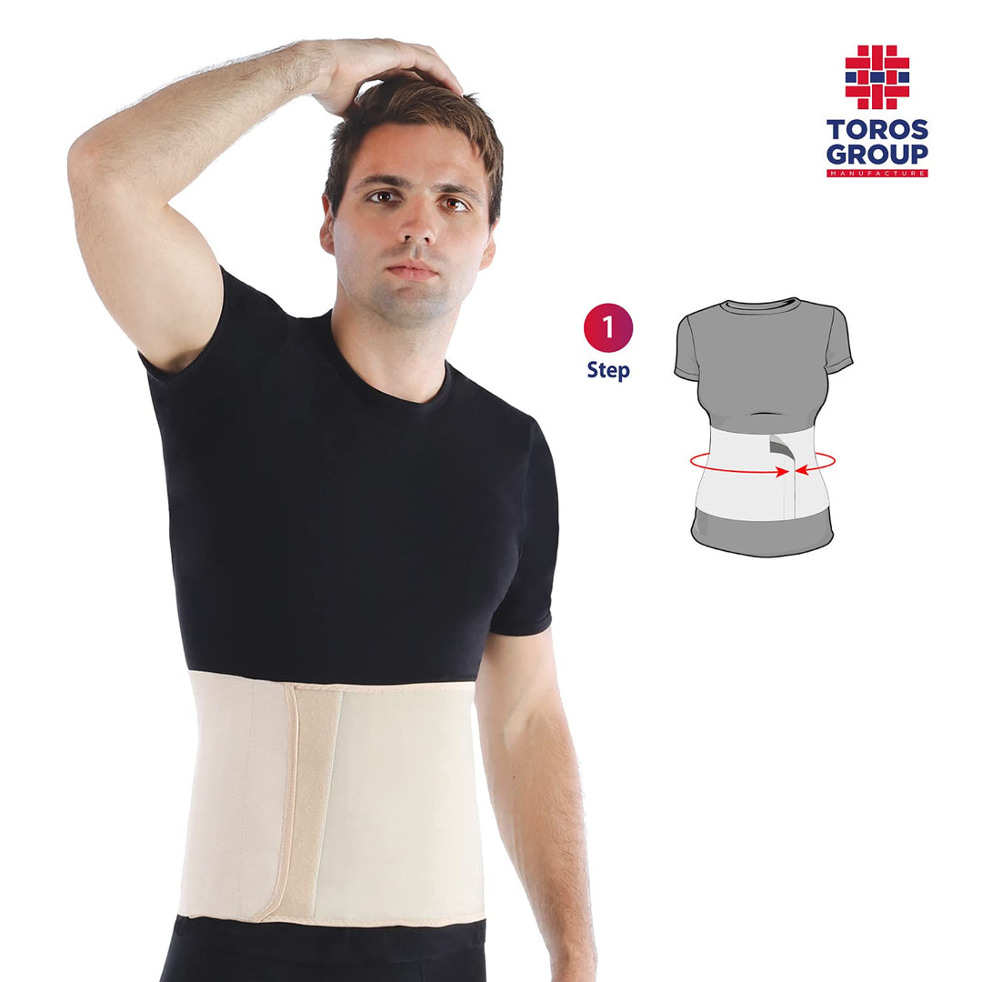 TOROS-GROUP Postpartum Gürtel/Postoperative Binder Bauch Band Baumwolleinsatz Elastische 24 cm XXX-L