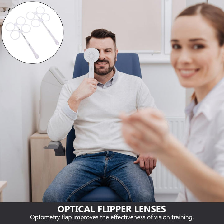 iplusmile 2 Stück Brillenausrüstung Zubehör Flipper Optometrie Optischer Testflipper Optometrieausrü