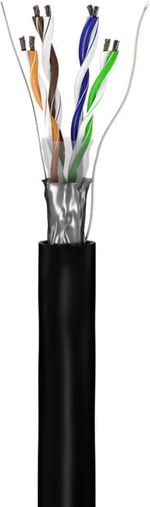 Goobay 57295 CAT 5e Outdoor Netzwerkkabel, F/UTP, Schwarz