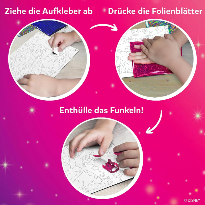 Skillmatics Kunst & Bastelaktivität- Folienspass Disney Prinzessin, Schmutzfreie Kunst für Kinder, B