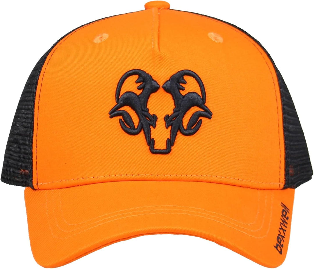 Bexxwell Snapback Cap Schwarz mit 3D-Stickerei in Grau (optimale Passform, Kappe, Black, 3D-Embroide