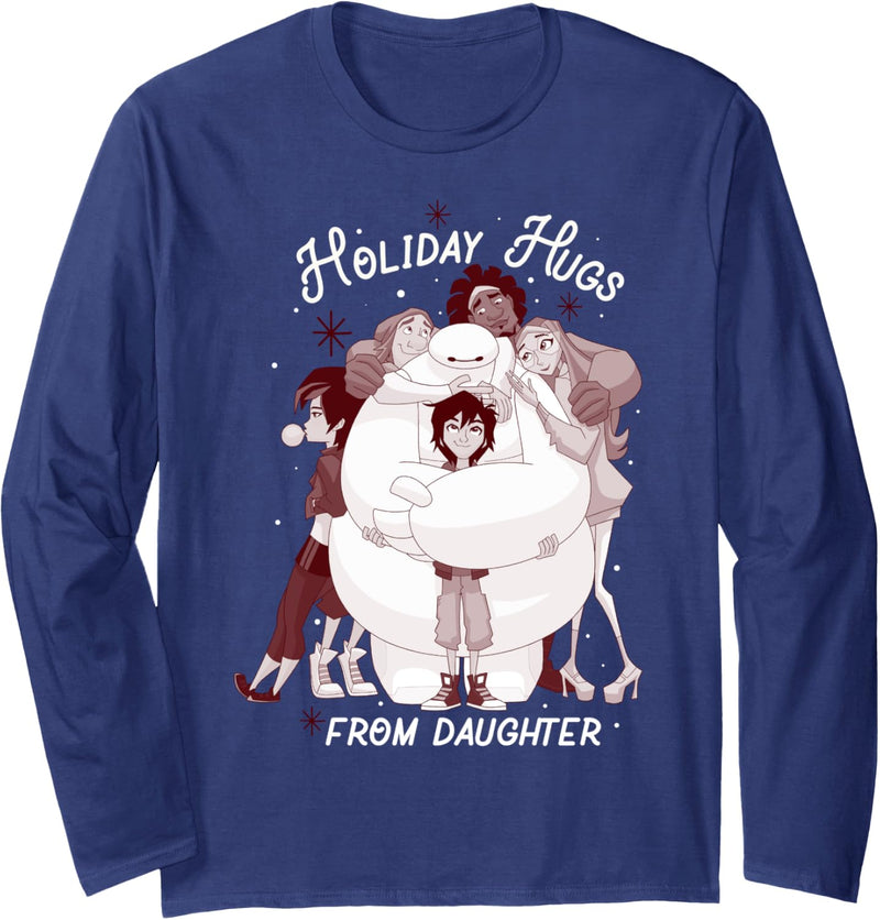 Disney Big Hero 6 Holiday Hugs From Daughter Portrait Langarmshirt