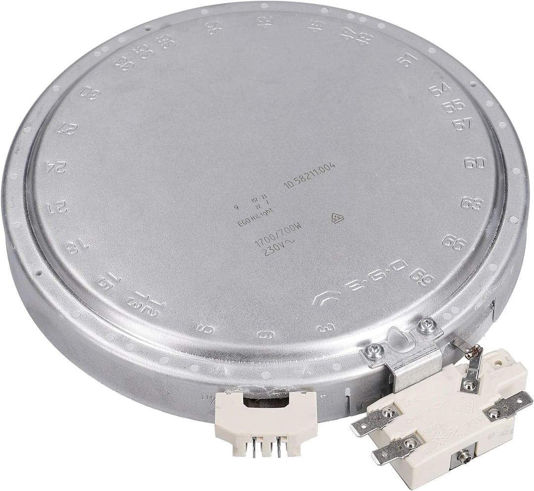 Zweikreis HiLight Strahlheizkörper 1700/700W 230V 175/110mmØ EGO 10.58211.004 Glaskeramik Kochfeld C