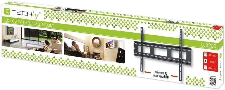 Techly ICA-PLB-132L Wandhalterung LCD TV 101.6 cm (40 Zoll)-165.1 cm (65 Zoll) ultra Slim fixed Schw