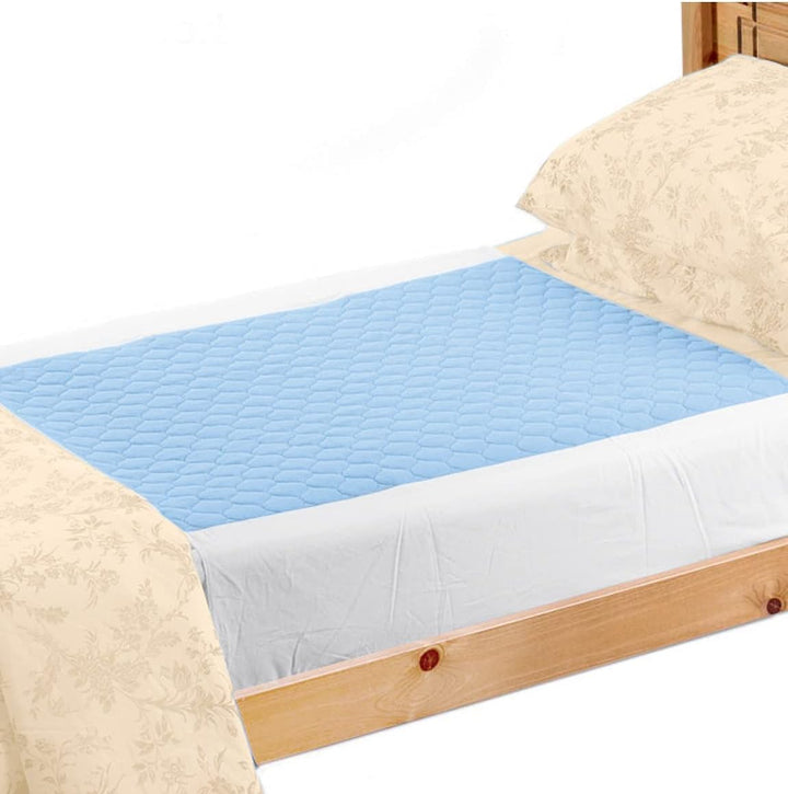 Kylie Bettschutzauflage | Blau | 3 Liter | Einzelbett 91 x 91 cm | Waschbare saugfähige Inkontinenzu