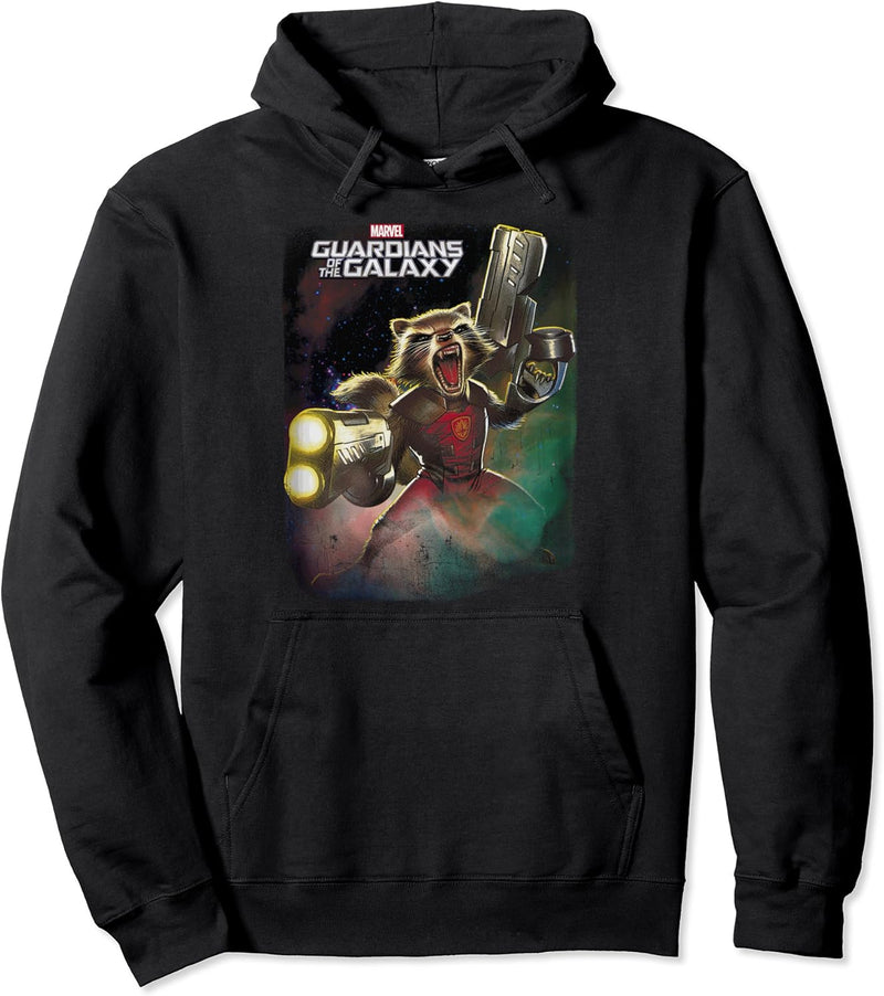 Marvel Guardians Of The Galaxy Angry Rocket Poster Pullover Hoodie