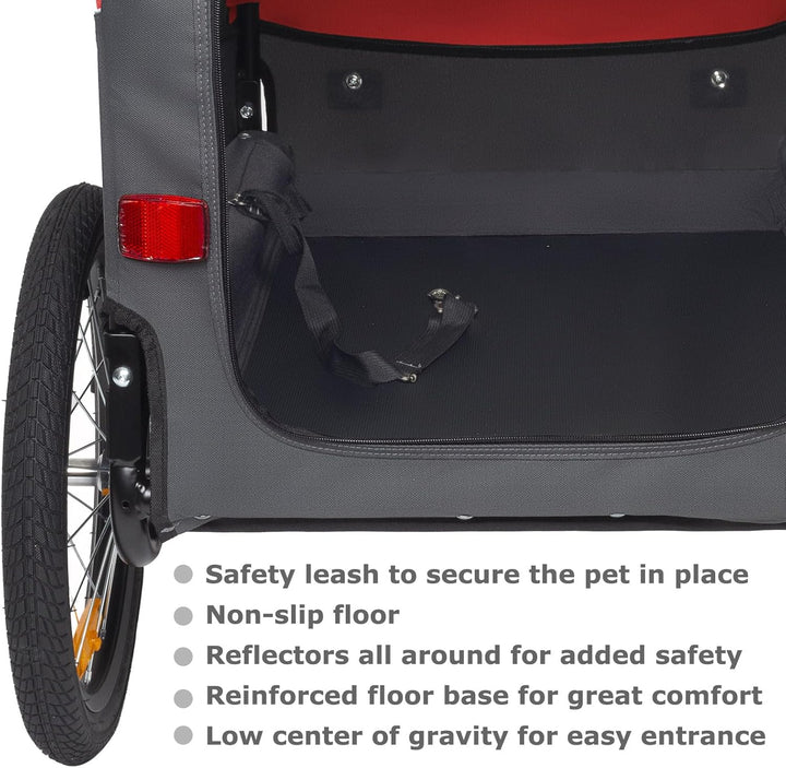 Tiggo VS Pets L Hundeanhänger & Jogger 2-in-1 Hundebuggy, Fahrradanhänger Klappbar,gross ca. 250 Lit