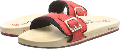Berkemann Unisex-Erwachsene Berkilette Pantoletten 36 1/3 EU Mehrfarbig Rot Schwarz, 36 1/3 EU Mehrf