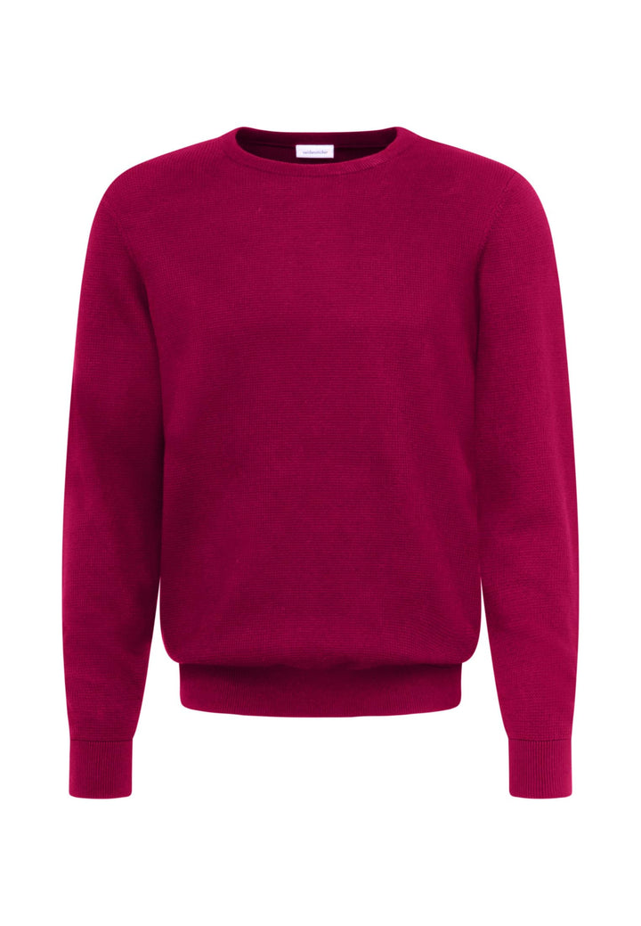 Seidensticker Herren Pullover - Regular Fit - Rundhalsausschnitt - Langarm - 100% Baumwolle S Rosa,