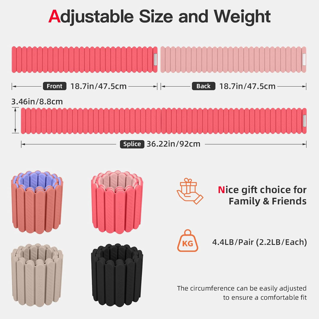 Abahub Magnetische Gewichte Hand Fuss Wrist Ankle Weights Handgelenk Gewichte für Beine und Arme Set