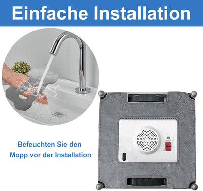 6 Stück Reinigungspad Ersatzteile für Ecovacs Winbot W1 / W1 Pro Fenster Staubsauger Roboter, Waschb