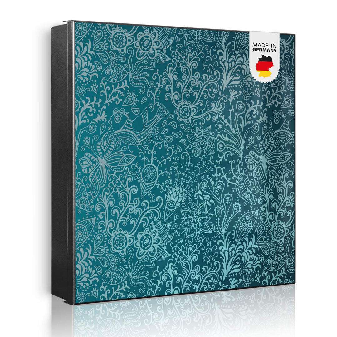 banjado Grosser Schlüsselkasten Metall - Schlüsselbox 30x30cm mit 32 Haken - Schlüsselkasten modern