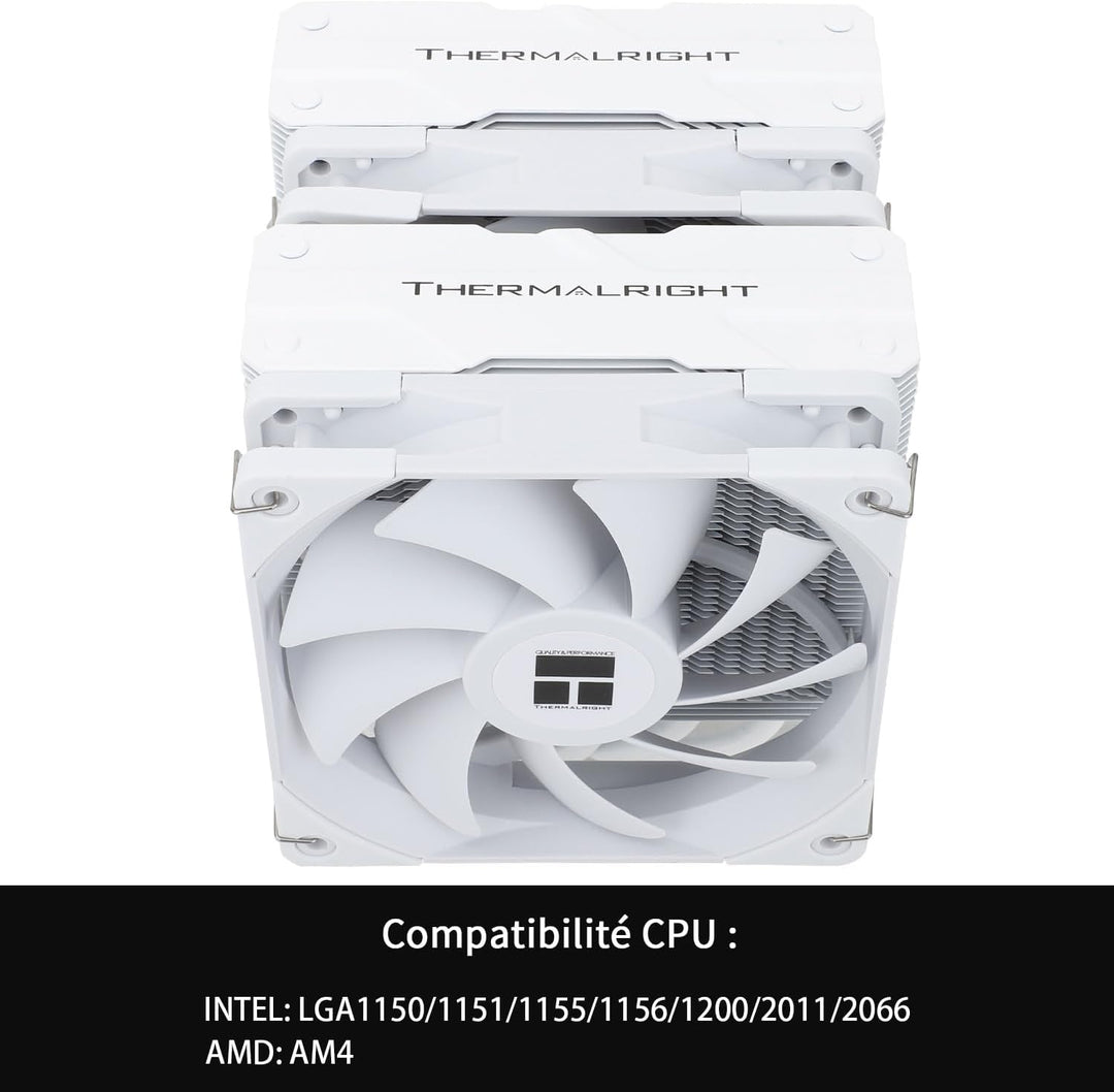 Thermalright Peerless Assassin 120 White CPU-Luftkühler, 6 Heatpipes, zwei 120mm C12W PWM Lüfter, Al