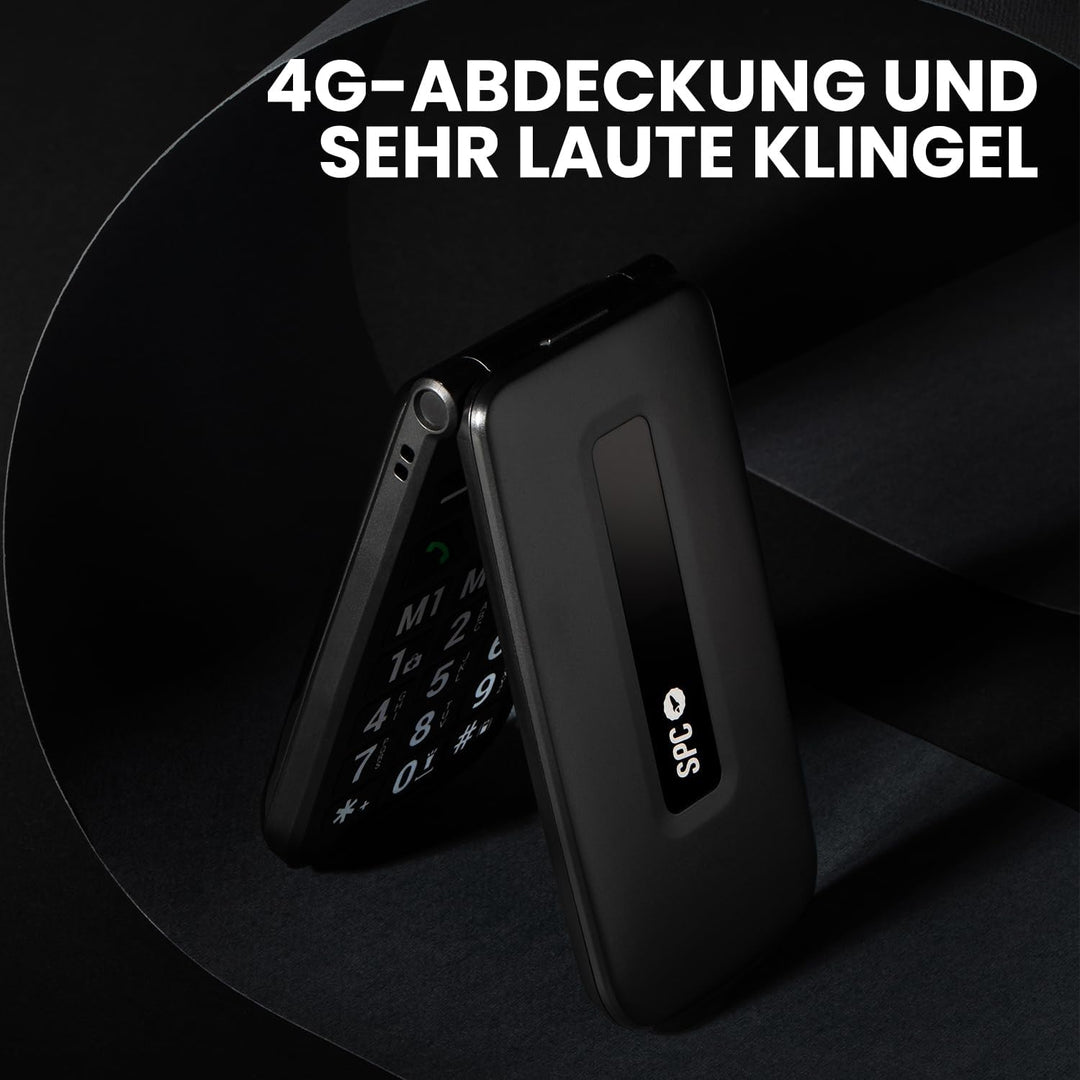 SPC Titan 2 – Klapphandy für Senioren, 4G, grosse Tasten, lauter Klingelton (105 dB), 2,4”-Display |